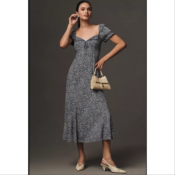 Dresses & Skirts - NWT Reformation Shyla Midi Dress in Largo (Navy)